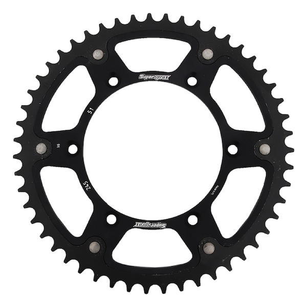 Supersprox Black Stealth Sprocket For Yamaha YZ250X 2016-2018, YZ400F 1999 RST-245-51-BLK - main